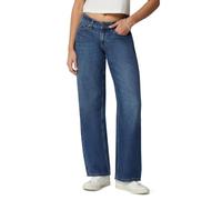 Amazon Essentials Jean Ultra Doux à Taille Basse et Jambes Larges Femme, Stone Medium Wash, 40