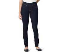Amazon Essentials Jegging à Enfiler en Denim Extensible pour Femme, Taille mi-Haute, délavé, Taille 14, Court