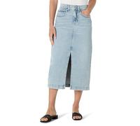 Amazon Essentials Jupe Longue en Jean à Taille Haute, Coupe Classique Femme, Givré Clair Délavé, 40