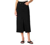 Amazon Essentials Jupe Longue en Jean à Taille Haute, Coupe Classique Femme, Noir, 40