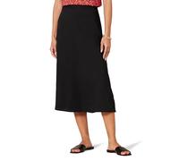Amazon Essentials Jupe Mi-Longue en Georgette Non Doublée Femme, Noir, 40