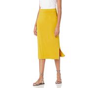 Amazon Essentials Jupe midi en Tricot à Enfiler (Disponible en Grande Taille) Femme, Jaune Foncé, XL