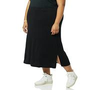 Amazon Essentials Jupe midi en Tricot à Enfiler (Disponible en Grande Taille) Femme, Noir, XXL