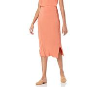 Amazon Essentials Jupe midi en Tricot à Enfiler (Disponible en Grande Taille) Femme, Orange Rouille, M