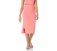 Amazon Essentials Jupe midi en Tricot à Enfiler (Disponible en Grande Taille) Femme, Pêche, M