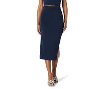 Amazon Essentials Jupe Midi Froncée en Jersey Mat, Coupe Ajustée (Haut Vendu Séparément) Femme, Bleu Marine, XXL
