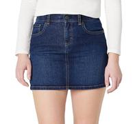 Amazon Essentials Jupe-Short en Jean Extensible Moyen pour Petites Filles et Filles, Coupe Classique, Ombre foncée délavée, Taille S