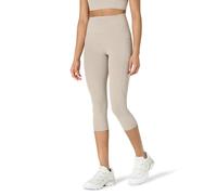 Amazon Essentials Legging Court d’Entraînement et de Yoga Active FormFlex Ultra Doux, Taille Haute, Entrejambe de 48 cm, avec Poches Femme, Taupe, M