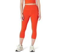 Amazon Essentials Legging d’Entraînement et de Yoga Ultra Doux, Longueur Capri et Taille Haute, Entrejambe de 48,3cm Femme, Rouge Vif, XL