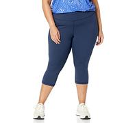 Amazon Essentials Legging de sport 7/8 à taille haute modelant (existe en grandes tailles) Femme, Bleu Marine, L