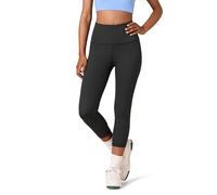 Amazon Essentials Legging de sport 7/8 à taille haute modelant (existe en grandes tailles) Femme, Noir, L