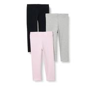 Amazon Essentials Legging Fille, Lot de 3, Gris Chiné/Noir/Rose Clair, 6-7 Ans