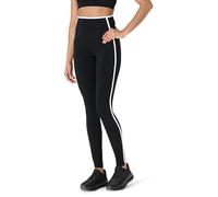 Amazon Essentials Legging Long d’Entraînement et de Yoga Active FormFlex Ultra Doux avec Bordure Contrastante, Taille Haute, Entrejambe de 70cm Femme, Blanc/Noir, XL