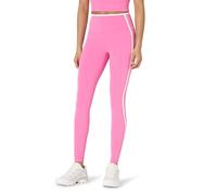 Amazon Essentials Legging Long d’Entraînement et de Yoga Active FormFlex Ultra Doux avec Bordure Contrastante, Taille Haute, Entrejambe de 70cm Femme, Blanc/Rose Flamingo, XL