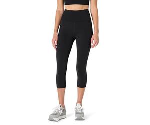 Amazon Essentials Legging pour la Gym et l’Entraînement Active Total Train, Longueur Mollet et Taille Haute, Entrejambe de 48cm Femme, Noir, XXL