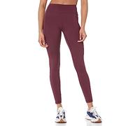 Amazon Essentials Leggings personnalisables à taille moyenne, coupe longue (disponible en grandes tailles) (anciennement Core 10) Femme, Bordeaux Foncé, L