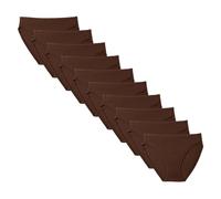 Amazon Essentials Lot de 10 Culottes Classiques, à Coupe Haute, en Coton pour Femme, Noisette, Taille XS