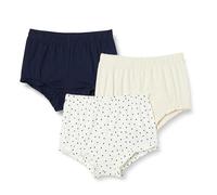 Amazon Essentials Lot de 3 Shorts Bloomer en Coton pour bébé Fille - Couleur Avoine chiné/Bleu Marine/Pois - 0-3 Mois