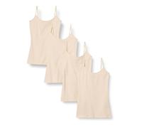 Amazon Essentials Lot de 4 camisoles, coupe ajustée pour femme, beige, taille L