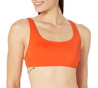 Amazon Essentials Maillot de Bain Crop Top à Col Rond Femme, Orange, 48
