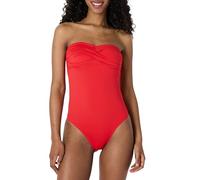 Amazon Essentials Maillot de Bain Une pièce Style Bandeau Femme, Rouge Coquelicot Vif, 42