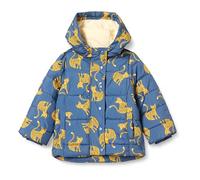 Amazon Essentials Manteau matelassé à capuche épais pour petites filles - Imperméable - Motif chat bleu - Taille 4T