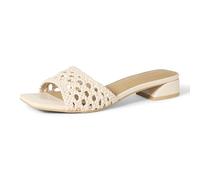 Amazon Essentials Mini Heel Mule Sandals Femme, Tissage Canne Crème, 38.5 EU