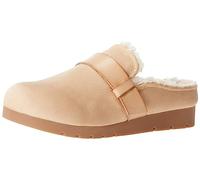 Amazon Essentials Mules Dos Nu en Mousse à mémoire de Forme en Peau de Mouton pour Femme, Daim Sable, Pointure 12