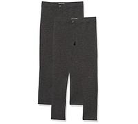 Amazon Essentials Pantalon à Coupe ajustée en Tissu Ponte tricoté - Uniforme Fille, Lot de 2