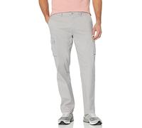 Amazon Essentials Pantalon Cargo de Travail Extensible, Coupe Droite (Disponible en Grande Taille) Homme, Gris Clair, 28W / 32L