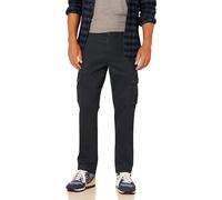 Amazon Essentials Pantalon Cargo Extensible, Coupe ajustée (Grandes Tailles Disponibles) Homme, Noir, 35W / 28L