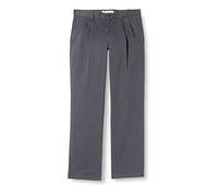 Amazon Essentials Pantalon Chino Anti-Plis, Coupe Classique et Pinces (Disponible en Grandes Tailles) Homme, Charbon, 30W / 29L