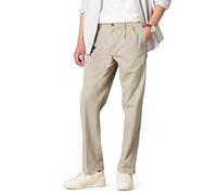 Amazon Essentials Pantalon Chino Anti-Plis, Coupe Classique et Pinces (Disponible en Grandes Tailles) Homme, Kaki Beige, 50W / 28L