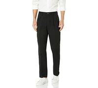 Amazon Essentials Pantalon Chino Anti-Plis, Coupe Classique et Pinces (Disponible en Grandes Tailles) Homme, Noir, 33W / 32L