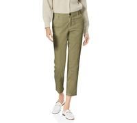 Amazon Essentials Pantalon Chino Court et Extensible, Taille Mi-Haute, Coupe Cintrée et Jambes Fuselées (Disponible en Grandes Tailles) Femme, Vert Olive Délavé, 42