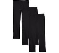 Amazon Essentials Pantalon Chino D’Uniforme À Devant Plat Fille, Lot de 3, Noir, 10 Ans