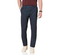 Amazon Essentials Pantalon Chino de Travail Ajusté à Devant Plat et Infroissable pour Homme, Bleu Marine, 34W / 32L