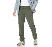 Amazon Essentials Pantalon Chino de Travail Ajusté à Devant Plat et Infroissable pour Homme, Olive Foncé, 30W / 34L