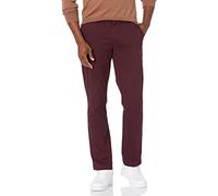 Amazon Essentials Pantalon Chino Décontracté Gardant son Extensibilité Toute la Journée, Coupe Ajustée Homme, Bordeaux, 40W / 29L