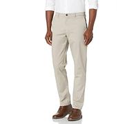 Amazon Essentials Pantalon Chino Extensible et Confortable Lavé à Coupe Athlétique Homme, Brun Kaki Clair, (Taille fabricant: 42W x 34L)