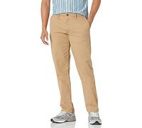 Amazon Essentials Pantalon chino extensible style décontracté coupe droite Homme, Brun Champignon, 34W / 31L