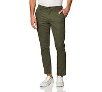 Amazon Essentials Pantalon Chino Extensible, Style décontracté, Coupe Slim Homme, Vert Olive, 33W / 28L