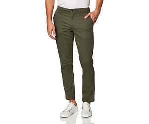 Amazon Essentials Pantalon Chino Extensible, Style décontracté, Coupe Slim Homme, Vert Olive, 35W / 30L