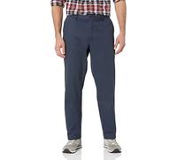 Amazon Essentials Pantalon Chino sans Pince Infroissable Coupe Droite Homme, Bleu Marine, 36W / 28L