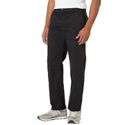 Amazon Essentials Pantalon Chino sans Pince Infroissable Coupe Droite Homme, Noir, 29W / 28L