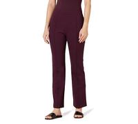 Amazon Essentials Pantalon Coupe Évasée Ponte Longueur Chevilles Taille Mi-Haute À Enfiler Femme, Bordeaux, M
