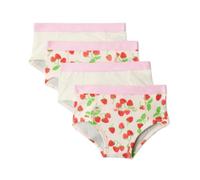 Amazon Essentials Pantalon d’Entraînement en Coton Mixte enfant, Lot de 4, Pois/Fraises, 2 ans