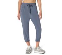 Amazon Essentials Pantalon de Jogging Court Tissé, Extensible, Actif et Performant, Entrejambe de 60 cm Femme, Gris Ardoise, S