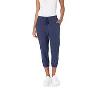Amazon Essentials Pantalon de Jogging Court Tissé Extensible Haute Performance - couleurs abandonnées Femme, Bleu Marine, XS