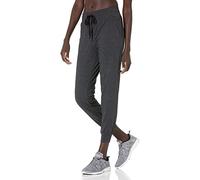 Amazon Essentials Pantalon de Jogging Stretch en Tissu Tech Brossé (Grandes Tailles Disponibles) Femme, Noir Teinture Spatiale, M